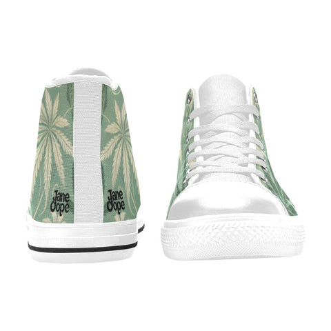 Durban High Tops Women's Classic High Top Canvas Shoes (Model 017) - JANE DOPE