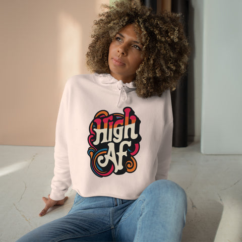 High AF Crop Hoodie