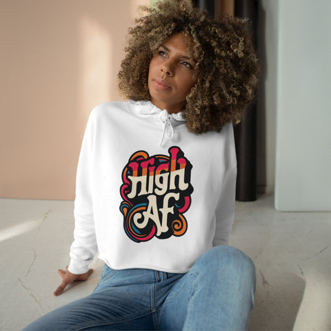 High AF Crop Hoodie