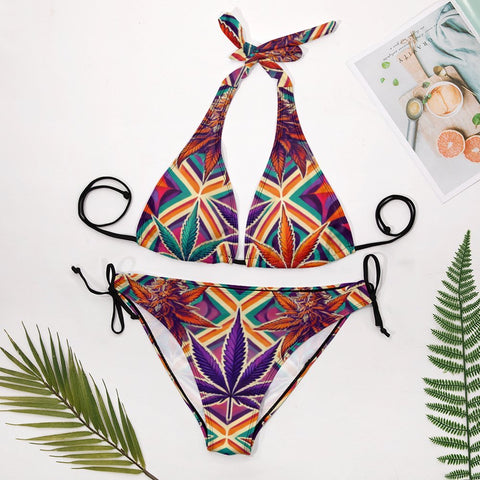 High Vibes Halter Bikini - JANE DOPE