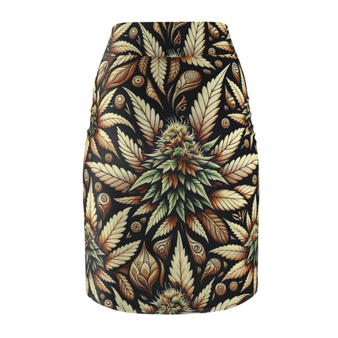 Batik Buds Pencil Skirt