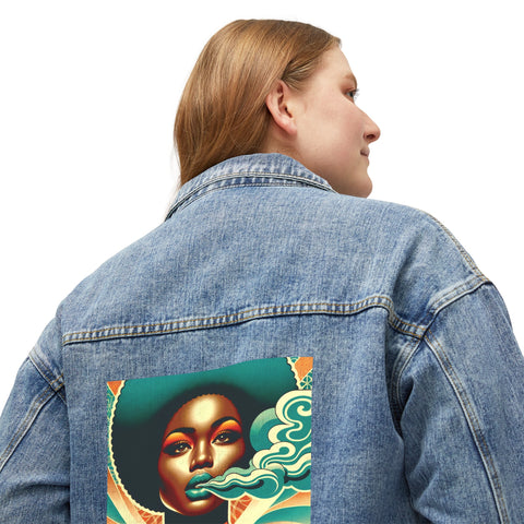 Afro Fire Denim Jacket