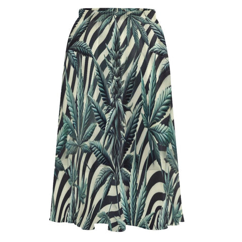 Zabra Stripes & Buds Double layer Chiffon Skirt