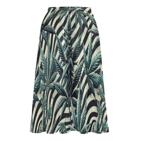 Zabra Stripes & Buds Double layer Chiffon Skirt