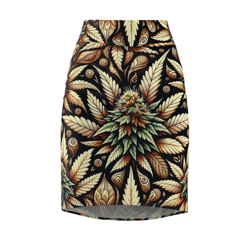 Batik Buds Pencil Skirt