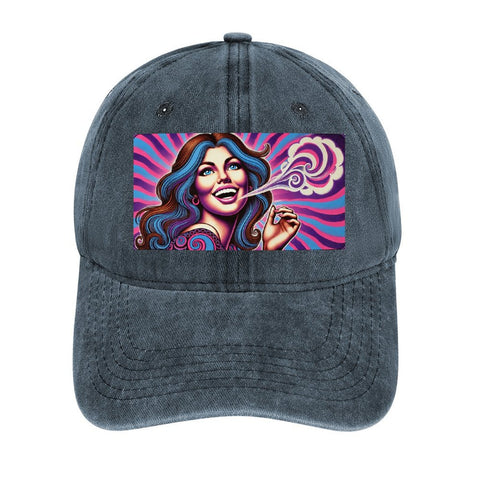 T Sawyer Curved Denim Trucker Hat - JANE DOPE