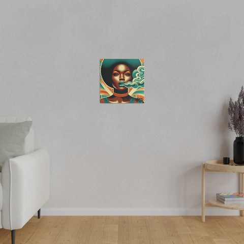 Afro Fire on Stretched Canvas