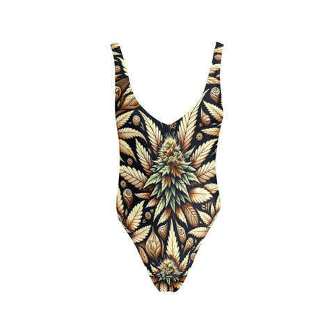 Batik Buds Deep V Swimsuit - JANE DOPE