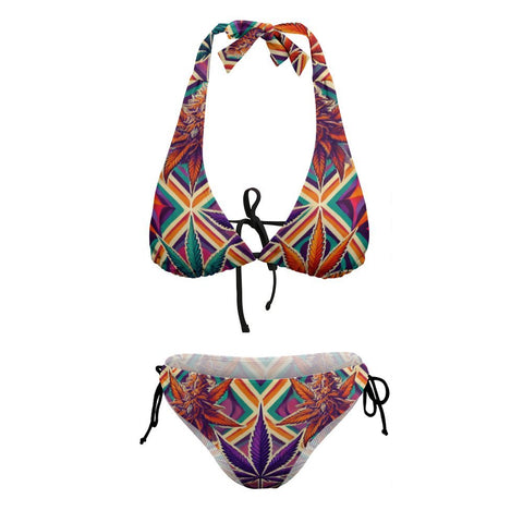 High Vibes Halter Bikini - JANE DOPE