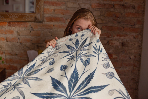 Woven Blanket - Soft Sativa Boho Her B Print