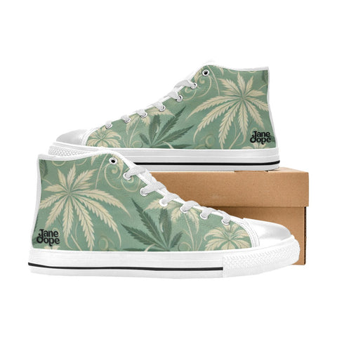 Durban High Tops Women's Classic High Top Canvas Shoes (Model 017) - JANE DOPE