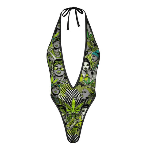 Women&#039;s Sexy Deep-V One-Piece Underwear Women's jumpsuit underwear - JANE DOPE