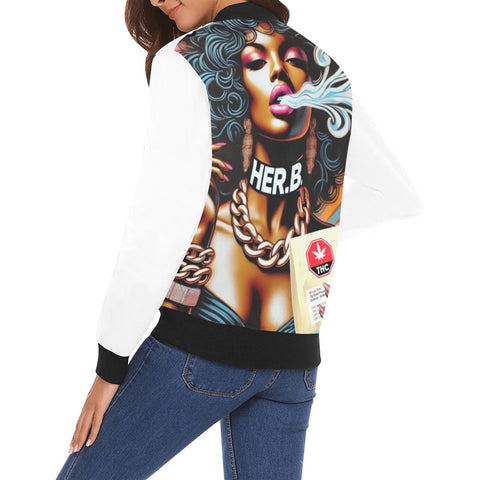 HERB_bomber All Over Print Bomber Jacket for Women (Model H19)